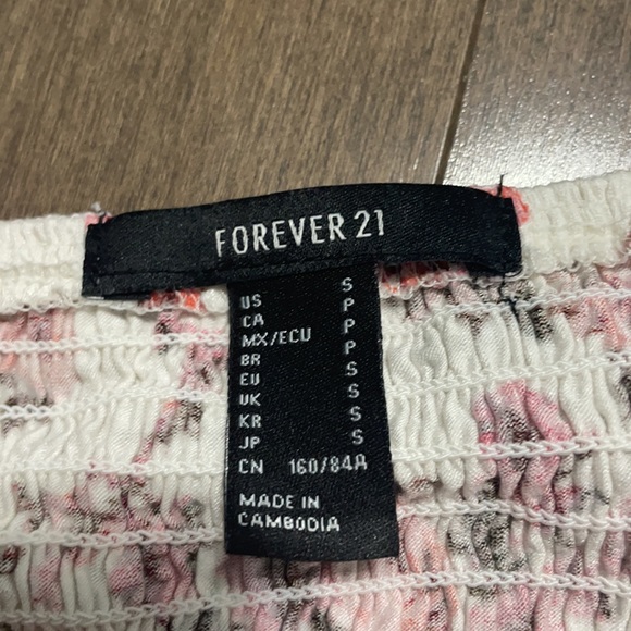 Floral puff sleeve crop top - Picture 5 of 5